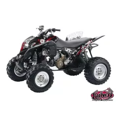   Karosszéria védő dekor matrica készlet Quad HONDA Trash Fekete/Piros Széria