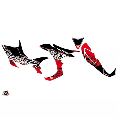 Karosszéria védő dekor matrica készlet Quad HONDA Eraser Piros/Fehér Széria