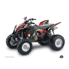   Karosszéria védő dekor matrica készlet Quad HONDA Stage Fekete/Piros Széria