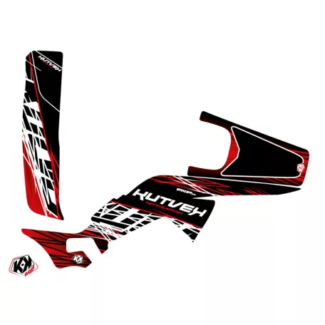 Karosszéria védő dekor matrica készlet Quad HONDA Eraser Piros/Fehér Széria
