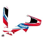Karosszéria védő dekor matrica készlet Quad HONDA Stage Kék/Piros Széria