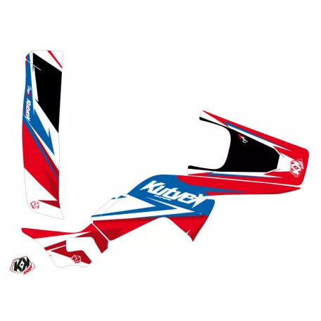 Karosszéria védő dekor matrica készlet Quad HONDA Stage Kék/Piros Széria