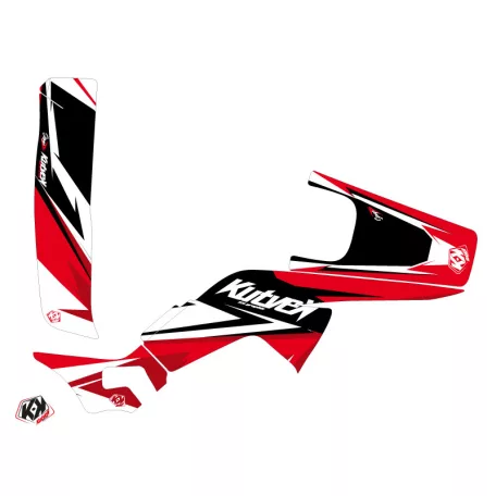 Karosszéria védő dekor matrica készlet Quad HONDA Stage Fekete/Piros Széria