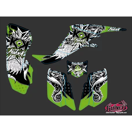 Karosszéria védő dekor matrica készlet Quad KAWASAKI Demon Széria