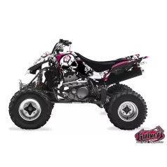   Karosszéria védő dekor matrica készlet Quad KAWASAKI Trash Fekete/Rózsaszín Széria