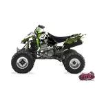 Karosszéria védő dekor matrica készlet Quad KAWASAKI Trash Fekete/Zöld Széria