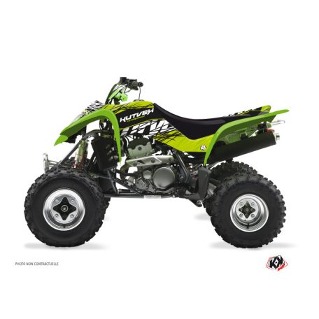 Karosszéria védő dekor matrica készlet Quad KAWASAKI Eraser Zöld/Fekete Széria