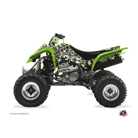 Karosszéria védő dekor matrica készlet Quad KAWASAKI Freegun eyed Zöld Széria