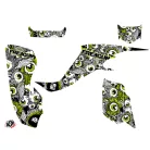 Karosszéria védő dekor matrica készlet Quad KAWASAKI Freegun eyed Zöld Széria