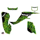 Karosszéria védő dekor matrica készlet Quad KAWASAKI Predator Fekete/Zöld Széria