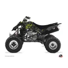 Karosszéria védő dekor matrica készlet Quad KAWASAKI Camo Fekete/Zöld Széria