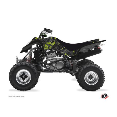 Karosszéria védő dekor matrica készlet Quad KAWASAKI Camo Fekete/Zöld Széria