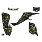 Karosszéria védő dekor matrica készlet Quad KAWASAKI Camo Fekete/Zöld Széria