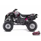 Karosszéria védő dekor matrica készlet Quad KAWASAKI Trash Fekete/Rózsaszín Széria