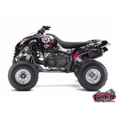   Karosszéria védő dekor matrica készlet Quad KAWASAKI Trash Fekete/Rózsaszín Széria