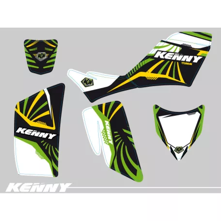 Karosszéria védő dekor matrica készlet Quad KAWASAKI Kenny Széria