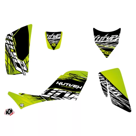 Karosszéria védő dekor matrica készlet Quad KAWASAKI Eraser Zöld/Fekete Széria