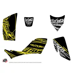   Karosszéria védő dekor matrica készlet Quad KAWASAKI Eraser fluo Sárga Széria