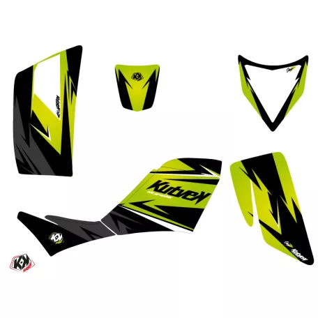 Karosszéria védő dekor matrica készlet Quad KAWASAKI Stage Zöld Széria