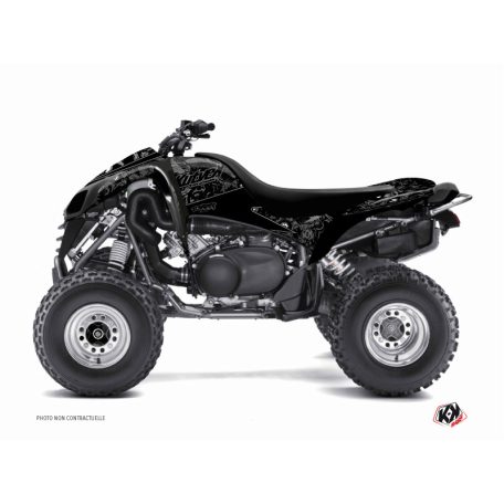 Karosszéria védő dekor matrica készlet Quad KAWASAKI Zombies dark Fekete Széria