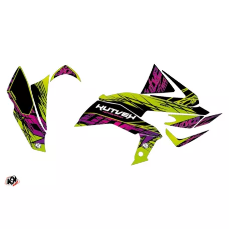 Karosszéria védő dekor matrica készlet Quad KAWASAKI Eraser Zöld Széria