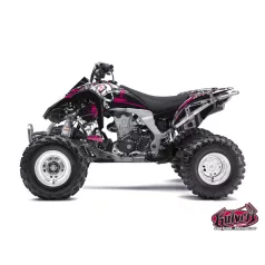   Karosszéria védő dekor matrica készlet Quad KAWASAKI Trash Fekete/Rózsaszín Széria