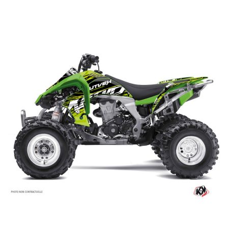 Karosszéria védő dekor matrica készlet Quad KAWASAKI Eraser Zöld/Fekete Széria