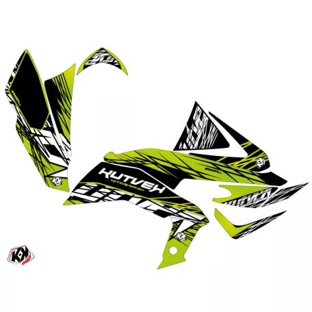 Karosszéria védő dekor matrica készlet Quad KAWASAKI Eraser Zöld/Fekete Széria