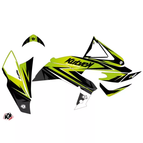 Karosszéria védő dekor matrica készlet Quad KAWASAKI Stage Zöld Széria
