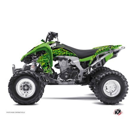 Karosszéria védő dekor matrica készlet Quad KAWASAKI Predator Fekete/Zöld Széria