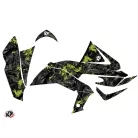 Karosszéria védő dekor matrica készlet Quad KAWASAKI Camo Fekete/Zöld Széria