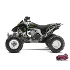 Karosszéria védő dekor matrica készlet Quad KAWASAKI Trash Fekete/Zöld Széria