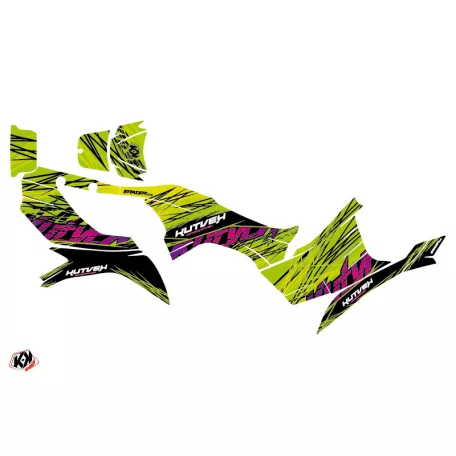 Karosszéria védő dekor matrica készlet Quad KAWASAKI Eraser Zöld Széria