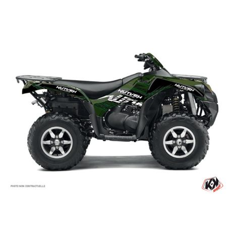Karosszéria védő dekor matrica készlet Quad KAWASAKI Eraser Fekete/Zöld Széria