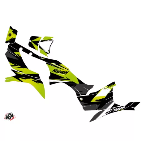 Karosszéria védő dekor matrica készlet Quad KAWASAKI Stage Zöld Széria