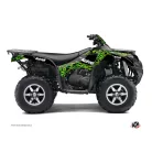 Karosszéria védő dekor matrica készlet Quad KAWASAKI Predator Fekete/Zöld Széria