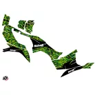 Karosszéria védő dekor matrica készlet Quad KAWASAKI Predator Fekete/Zöld Széria
