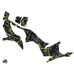   Karosszéria védő dekor matrica készlet Quad KAWASAKI Camo Fekete/Zöld Széria
