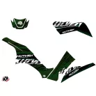 Karosszéria védő dekor matrica készlet Quad KAWASAKI Eraser Fekete/Zöld Széria