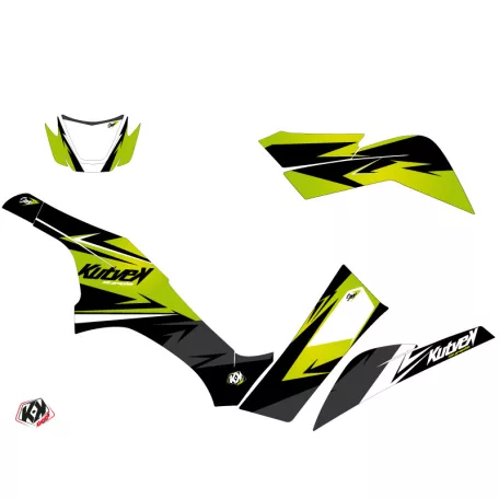 Karosszéria védő dekor matrica készlet Quad KAWASAKI Stage Zöld Széria