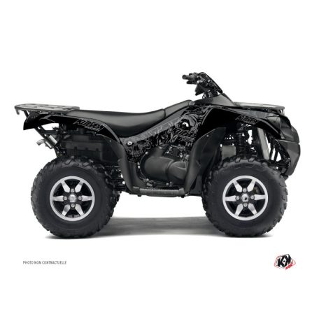 Karosszéria védő dekor matrica készlet Quad KAWASAKI Zombies dark Fekete Széria