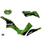Karosszéria védő dekor matrica készlet Quad KAWASAKI Predator Fekete/Zöld Széria