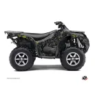 Karosszéria védő dekor matrica készlet Quad KAWASAKI Camo Fekete/Zöld Széria