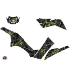 Karosszéria védő dekor matrica készlet Quad KAWASAKI Camo Fekete/Zöld Széria