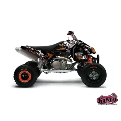   Karosszéria védő dekor matrica készlet Quad KTM Trash Fekete/Narancs Széria