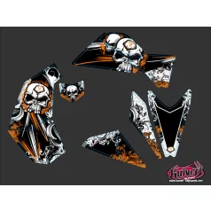   Karosszéria védő dekor matrica készlet Quad KTM Trash Fekete/Narancs Széria