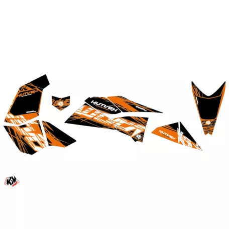 Karosszéria védő dekor matrica készlet Quad KTM Eraser Narancs/Fekete Széria