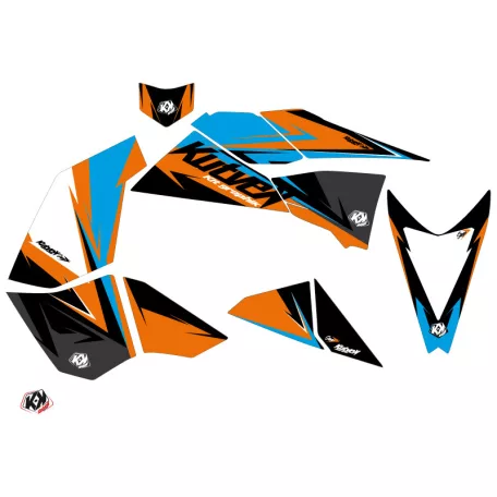 Karosszéria védő dekor matrica készlet Quad KTM Stage Narancs/Kék Széria