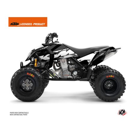 Karosszéria védő dekor matrica készlet Quad KTM Retro Fekete Széria