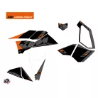 Karosszéria védő dekor matrica készlet Quad KTM Reflex Fekete Széria